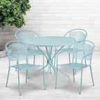 35.25-inch Round Indoor/Outdoor Steel Dining Set