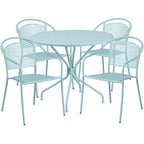 35.25-inch Round Indoor/Outdoor Steel Dining Set