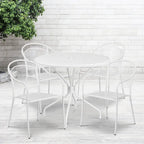 35.25-inch Round Indoor/Outdoor Steel Dining Set