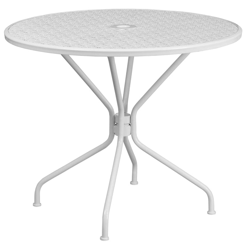 35.25-inch Round Indoor/Outdoor Steel Dining Set