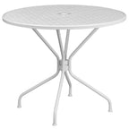 35.25-inch Round Indoor/Outdoor Steel Dining Set