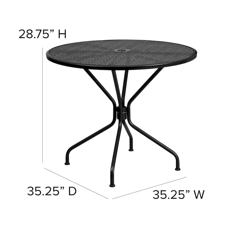 35.25-inch Round Indoor/Outdoor Steel Dining Set