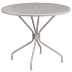 35.25-inch Round Indoor/Outdoor Steel Dining Set