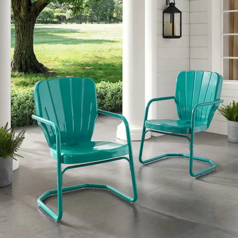 Crosley Ridgeland 2pc Outdoor Metal Armchair Set