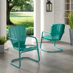 Crosley Ridgeland 2pc Outdoor Metal Armchair Set