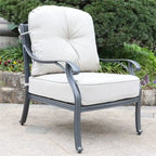Ventura Cast Aluminum Club Chair with Cushion (Set of 2)