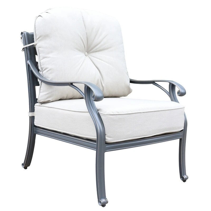 Ventura Cast Aluminum Club Chair with Cushion (Set of 2)