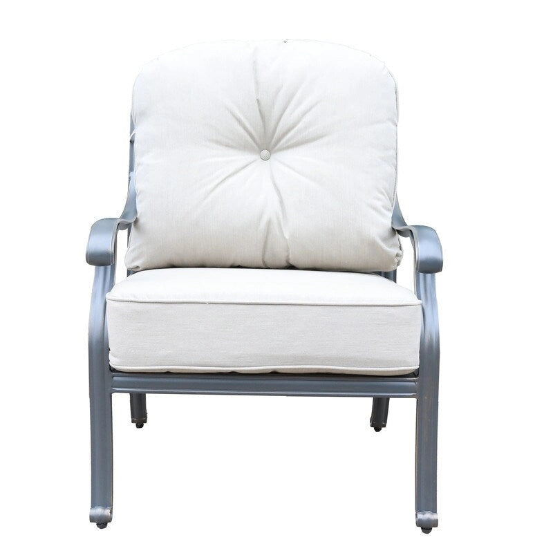 Ventura Cast Aluminum Club Chair with Cushion (Set of 2)