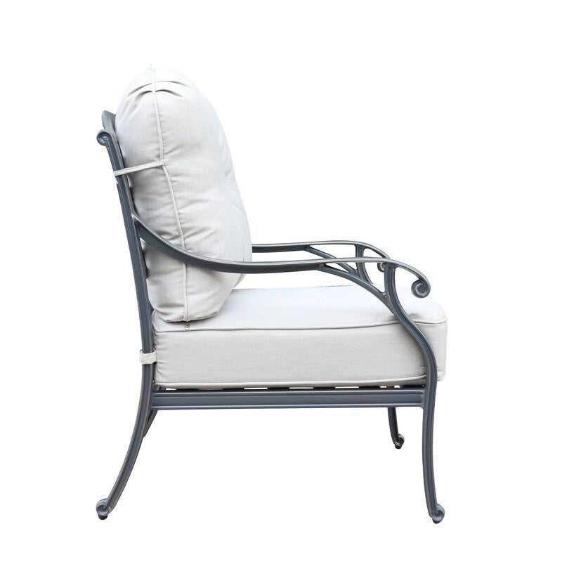 Ventura Cast Aluminum Club Chair with Cushion (Set of 2)