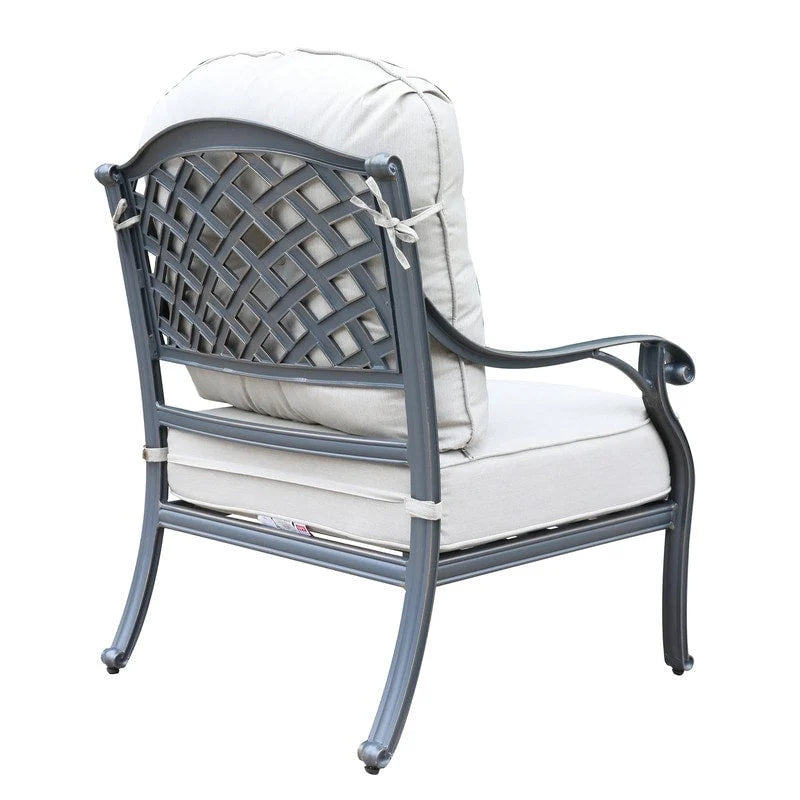 Ventura Cast Aluminum Club Chair with Cushion (Set of 2)
