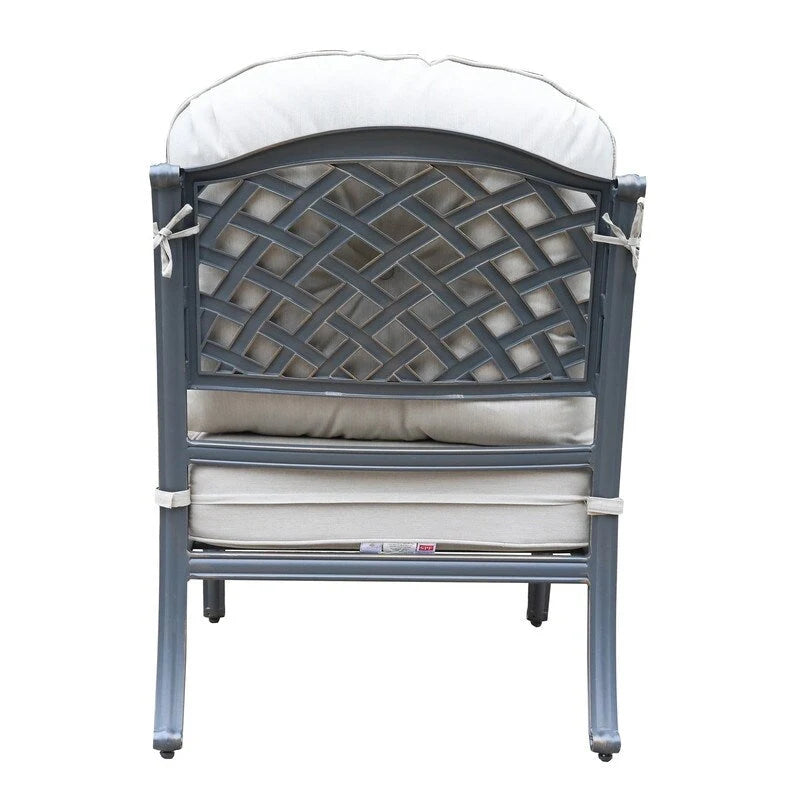 Ventura Cast Aluminum Club Chair with Cushion (Set of 2)