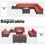 Outdoor Patio Furniture with Fire Pit Table