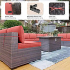 Outdoor Patio Furniture with Fire Pit Table
