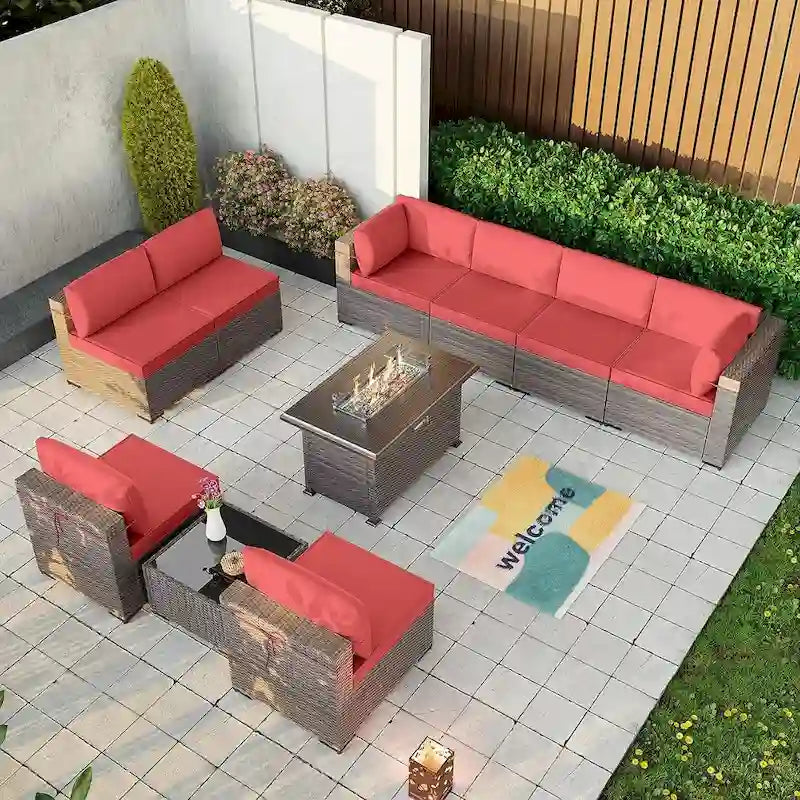 Outdoor Patio Furniture with Fire Pit Table