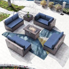 Outdoor Patio Furniture with Fire Pit Table