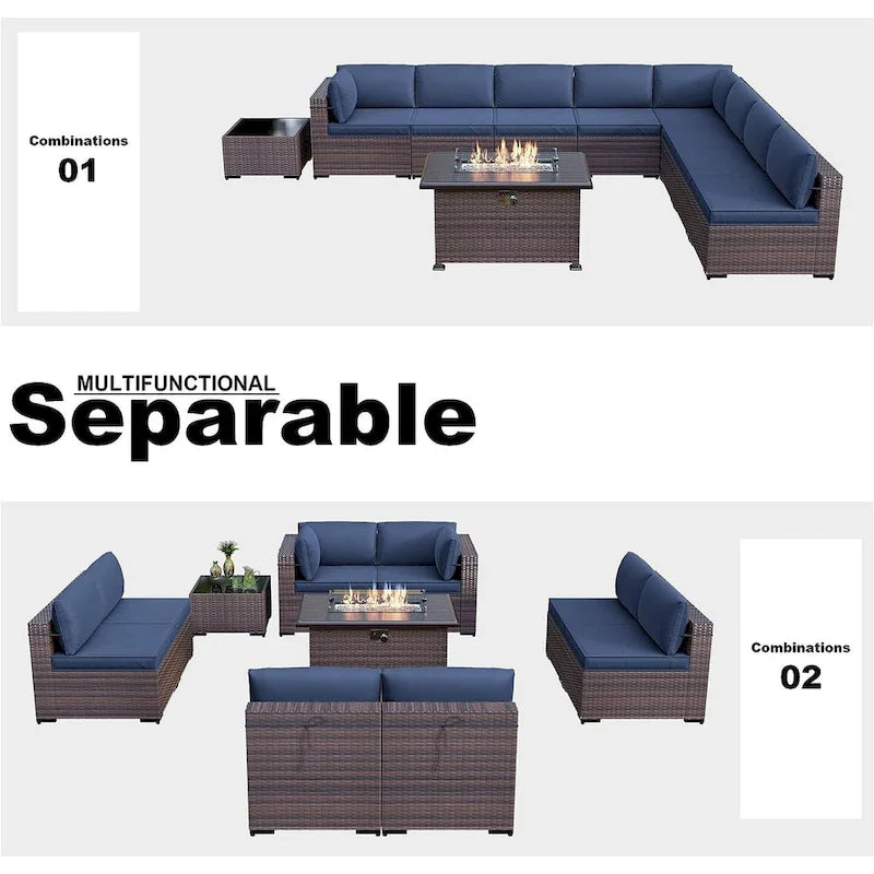 Outdoor Patio Furniture with Fire Pit Table