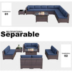 Outdoor Patio Furniture with Fire Pit Table
