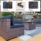 Outdoor Patio Furniture with Fire Pit Table
