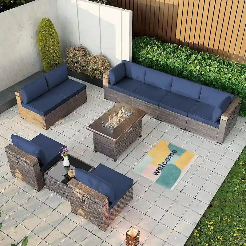Outdoor Patio Furniture with Fire Pit Table