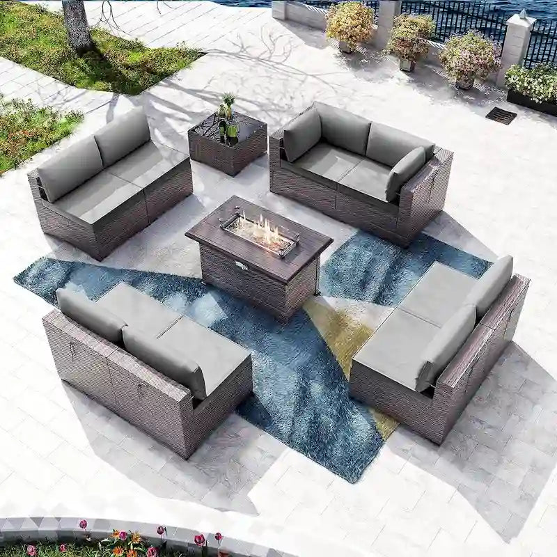 Outdoor Patio Furniture with Fire Pit Table