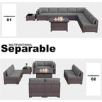 Outdoor Patio Furniture with Fire Pit Table