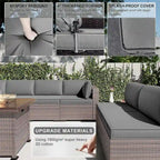 Outdoor Patio Furniture with Fire Pit Table