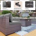 Outdoor Patio Furniture with Fire Pit Table