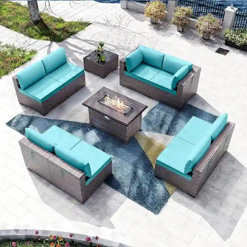 Outdoor Patio Furniture with Fire Pit Table