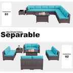 Outdoor Patio Furniture with Fire Pit Table