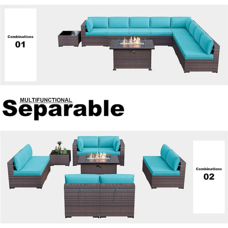 Outdoor Patio Furniture with Fire Pit Table