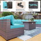 Outdoor Patio Furniture with Fire Pit Table