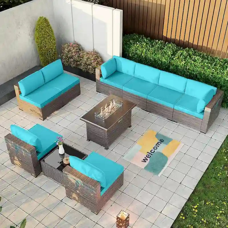 Outdoor Patio Furniture with Fire Pit Table