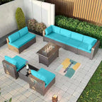 Outdoor Patio Furniture with Fire Pit Table