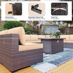 Outdoor Patio Furniture with Fire Pit Table