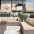 Outdoor Patio Furniture with Fire Pit Table