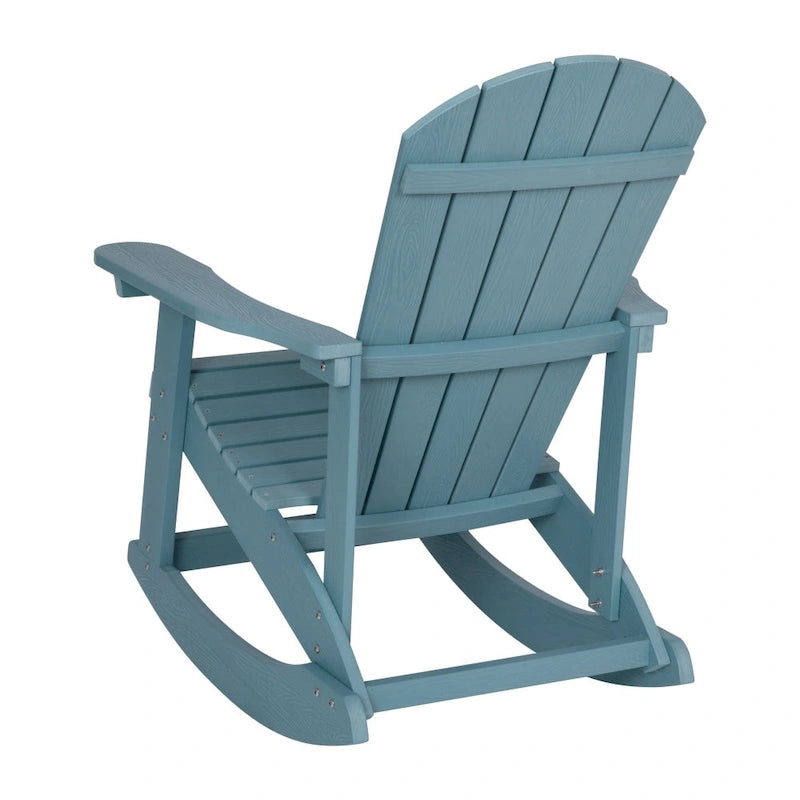 Adirondack Poly Resin Rocking Chairs for Indoor/Outdoor Use - 2 Pack