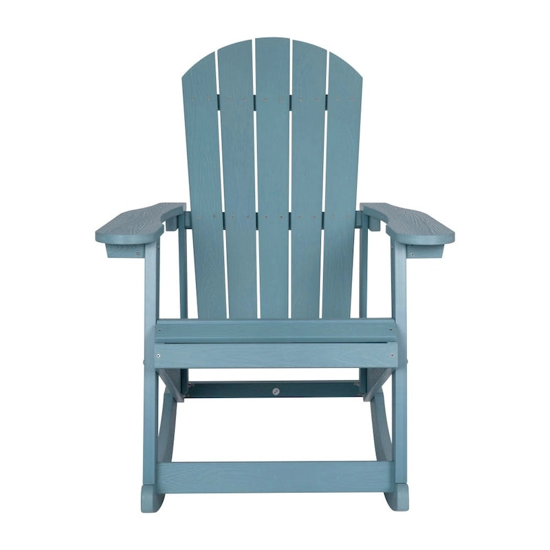 Adirondack Poly Resin Rocking Chairs for Indoor/Outdoor Use - 2 Pack