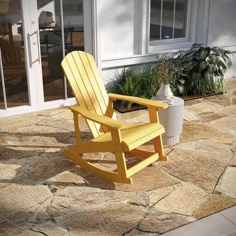 Adirondack Poly Resin Rocking Chairs for Indoor/Outdoor Use - 2 Pack
