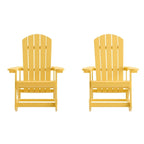 Adirondack Poly Resin Rocking Chairs for Indoor/Outdoor Use - 2 Pack