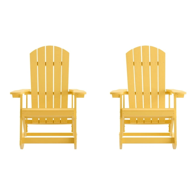 Adirondack Poly Resin Rocking Chairs for Indoor/Outdoor Use - 2 Pack