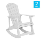 Adirondack Poly Resin Rocking Chairs for Indoor/Outdoor Use - 2 Pack