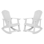 Adirondack Poly Resin Rocking Chairs for Indoor/Outdoor Use - 2 Pack
