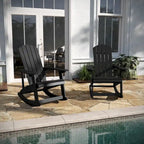 Adirondack Poly Resin Rocking Chairs for Indoor/Outdoor Use - 2 Pack