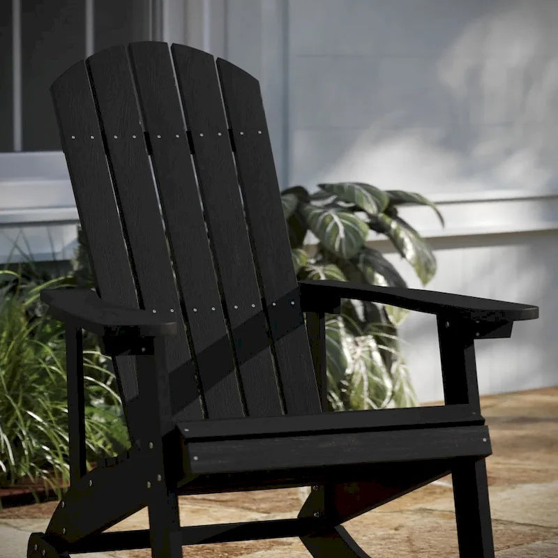 Adirondack Poly Resin Rocking Chairs for Indoor/Outdoor Use - 2 Pack
