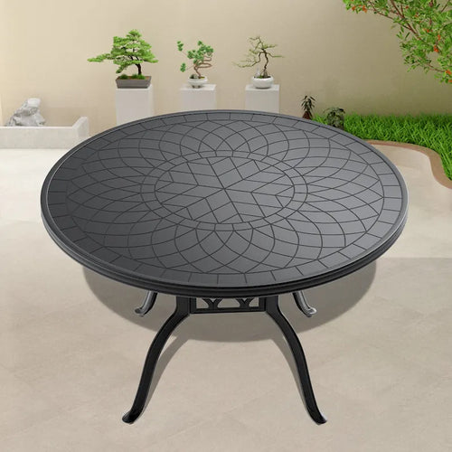 47.24-inch Cast Aluminum Patio Dining Round Table