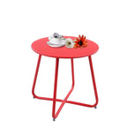 Grand Patio Steel Patio Side Table, Weather Resistant Outdoor Round End Table