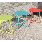 Grand Patio Steel Patio Side Table, Weather Resistant Outdoor Round End Table