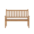 Solid Acacia Wood Indoor/Outdoor Patio Bench/Slatted Loveseat for 2