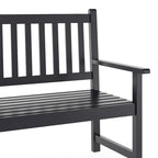 Solid Acacia Wood Indoor/Outdoor Patio Bench/Slatted Loveseat for 2