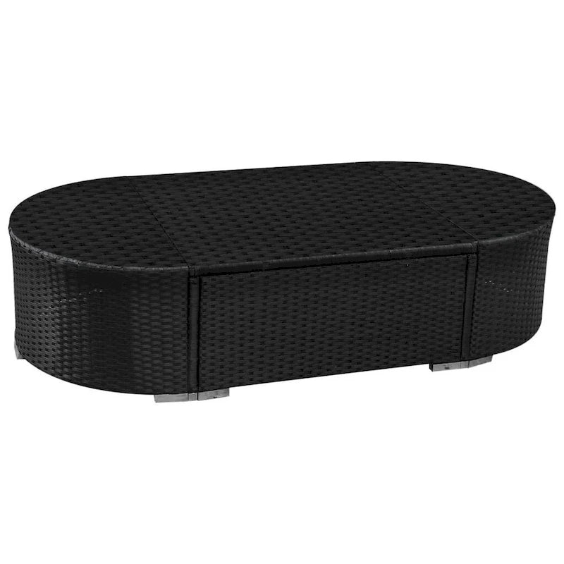 Patio Furniture Sectional Sofa with Cushions Poly Rattan